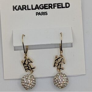 NWT Karl Lagerfeld Gold Drop Earrings